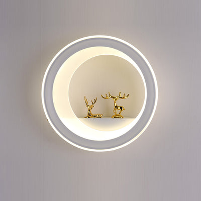 Traditional Chinese Round Planter Deer Tower Perfume Swan Balloon Acrylic Hardware LED Wall Sconce Lamp For Bedroom