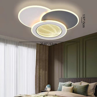 Modern Minimalist Clouds Round Square Silicone Acrylic Hardware LED Flush Mount Ceiling Light For Bedroom