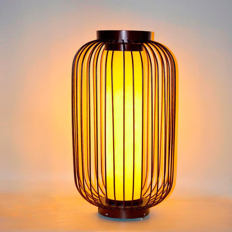 Traditional Chinese Birdcage Cylinder Faux Dolomite Stainless Steel 1-Light Outdoor Landscape For Outdoor Patio