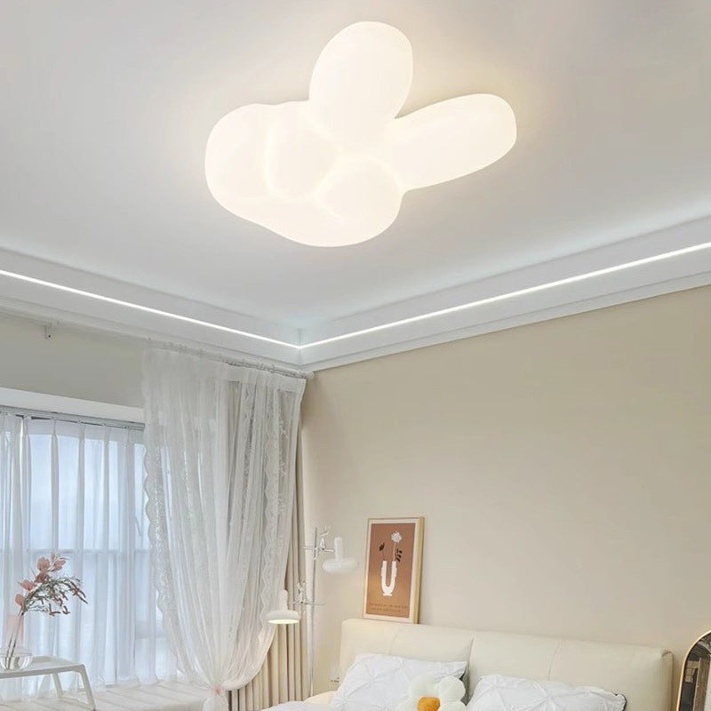 Modern Art Deco Finger PE Hardware LED Flush Mount Ceiling Light For Bedroom