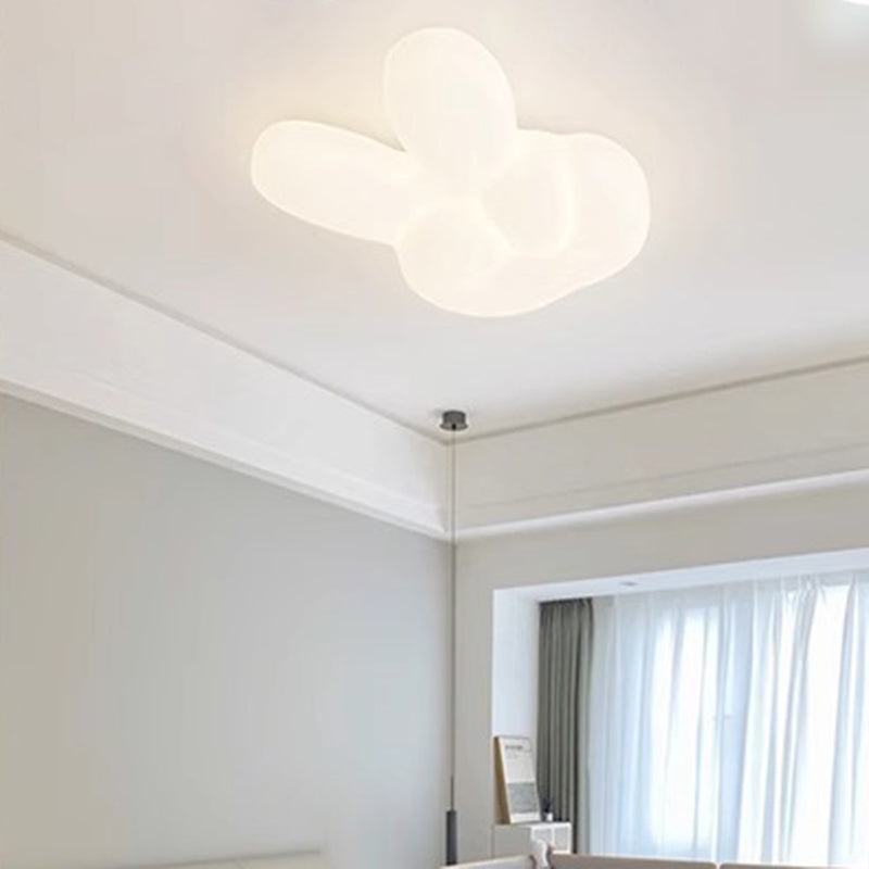 Modern Art Deco Finger PE Hardware LED Flush Mount Ceiling Light For Bedroom