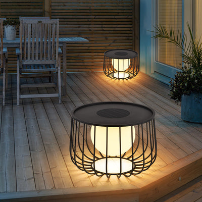 Modern Simplicity Openwork Round Orb Solar PE Stainless Steel LED Outdoor Landscape For Outdoor Patio