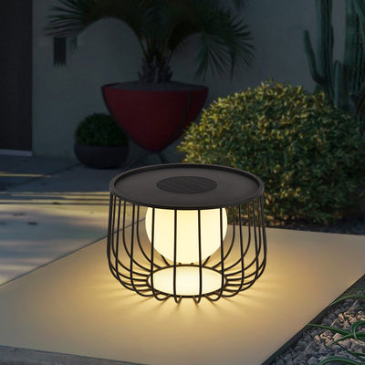 Modern Simplicity Openwork Round Orb Solar PE Stainless Steel LED Outdoor Landscape For Outdoor Patio