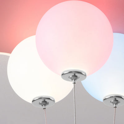 Modern Minimalist Kids Balloon Cloud Astronaut PE Acrylic Hardware LED Mount Ceiling Light For Living Room