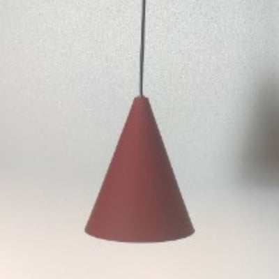 Contemporary Scandinavian Wavy Line Conical Iron Aluminum 1-Light Pendant Light For Living Room