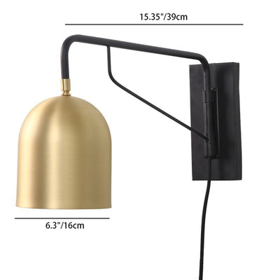 Contemporary Industrial Round Cylinder Rectangle Iron 1-Light Wall Sconce Lamp For Living Room