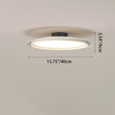 Contemporary Creative Dish Round Acrylic Iron LED Semi-Flush Mount Ceiling Light For Bedroom