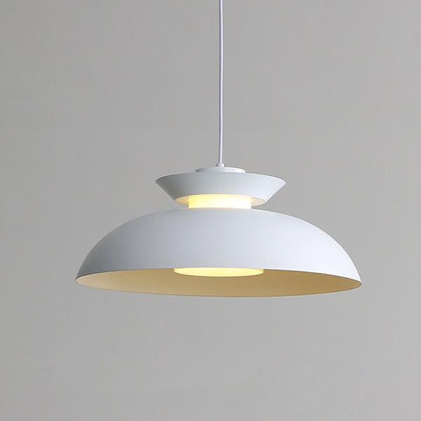 Contemporary Creative Semi-circular Bowl Iron 1-Light Pendant Light For Living Room