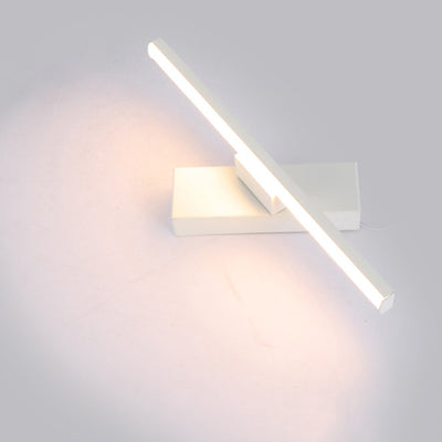 Modern Minimalist Long Rectangle Silicon Iron LED Wall Sconce Lamp For Bedroom