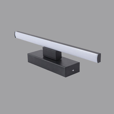 Modern Minimalist Long Rectangle Silicon Iron LED Wall Sconce Lamp For Bedroom