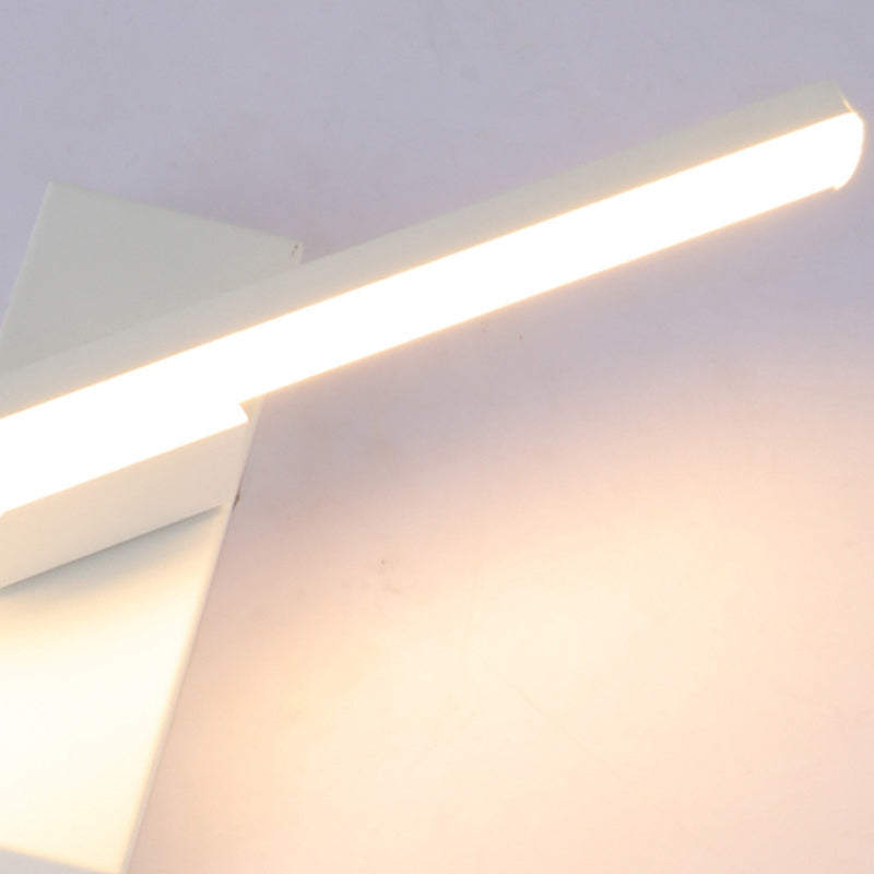 Modern Minimalist Long Rectangle Silicon Iron LED Wall Sconce Lamp For Bedroom