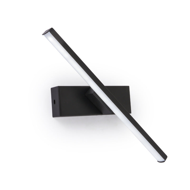 Modern Minimalist Long Rectangle Silicon Iron LED Wall Sconce Lamp For Bedroom