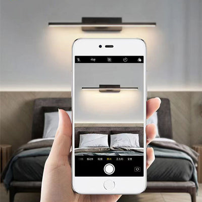 Modern Minimalist Long Rectangle Silicon Iron LED Wall Sconce Lamp For Bedroom