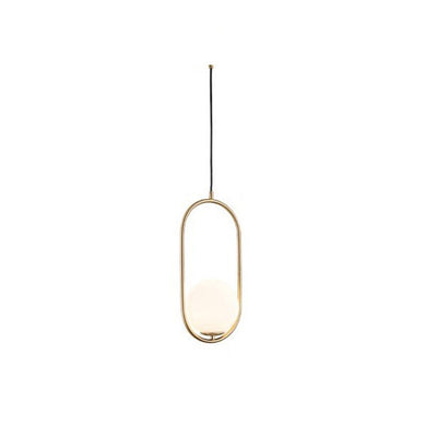 Modern Minimalist Oval Magic Bean Glass Iron 1-Light Pendant Light For Living Room