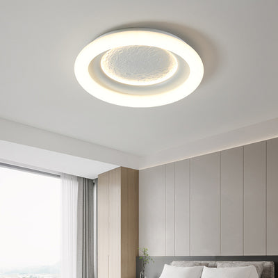 Modern Minimalist Kids Round Astronaut Star PE Iron LED Flush Mount Ceiling Light For Living Room