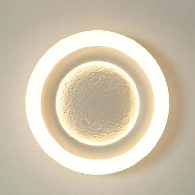 Modern Minimalist Kids Round Astronaut Star PE Iron LED Flush Mount Ceiling Light For Living Room