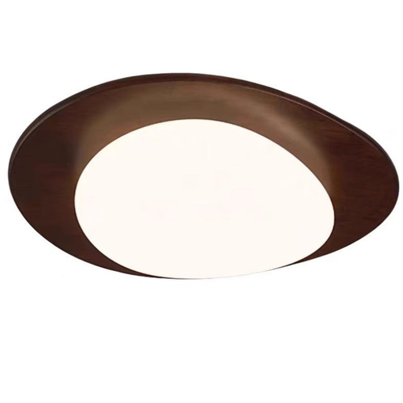 Contemporary Scandinavian Pebble Oval Acrylic Iron LED Flush Mount Ceiling Light For Bedroom