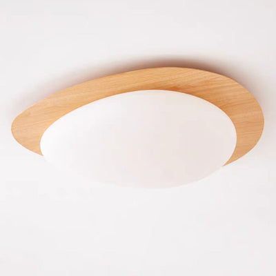 Contemporary Scandinavian Pebble Oval Acrylic Iron LED Flush Mount Ceiling Light For Bedroom