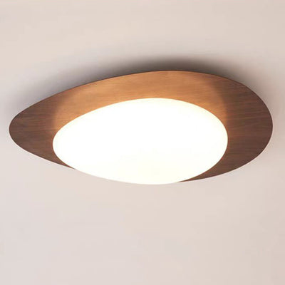 Contemporary Scandinavian Pebble Oval Acrylic Iron LED Flush Mount Ceiling Light For Bedroom