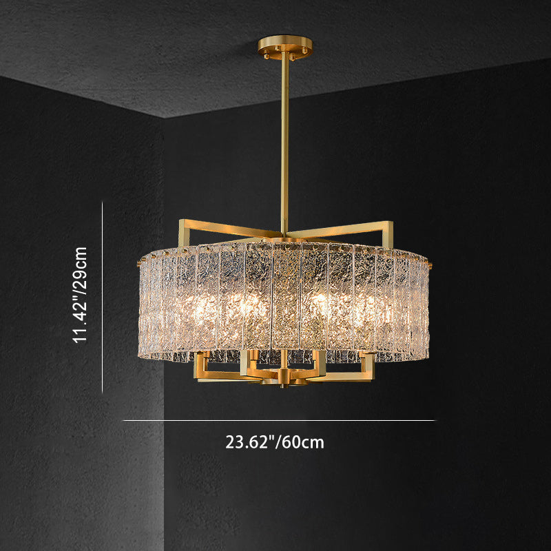 Modern Luxury Round Rectangle Glass Brass 5/6/8/10 Light Chandelier Island Light For Dining Room