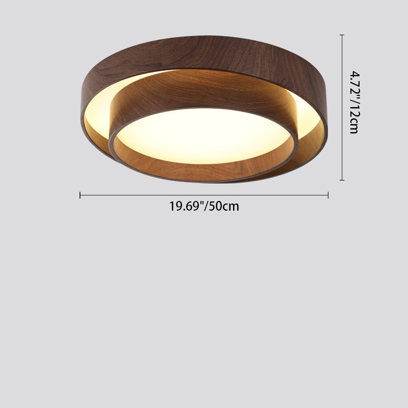 Contemporary Scandinavian Round PVC Iron LED Flush Mount Ceiling Light For Living Room