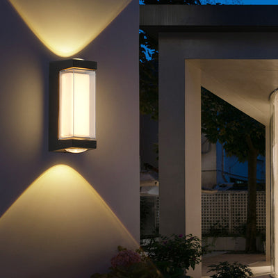 Modern Simplicity Rectangle Round Diamond PC Aluminum LED Wall Sconce Lamp For Garden