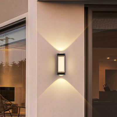 Modern Simplicity Rectangle Round Diamond PC Aluminum LED Wall Sconce Lamp For Garden