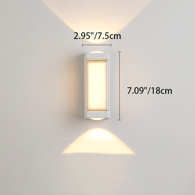 Modern Simplicity Rectangle Round Diamond PC Aluminum LED Wall Sconce Lamp For Garden