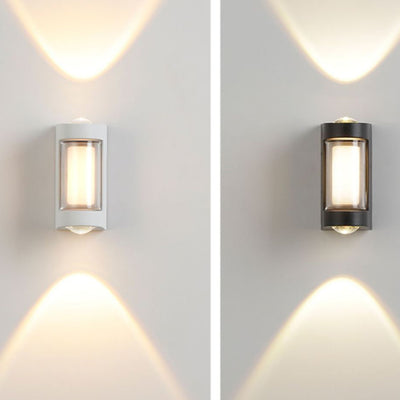 Modern Simplicity Rectangle Round Diamond PC Aluminum LED Wall Sconce Lamp For Garden