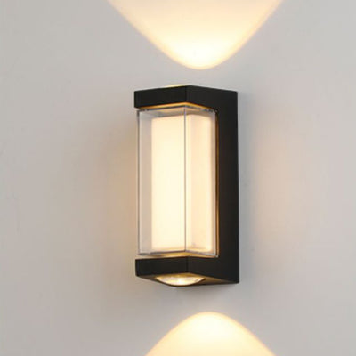 Modern Simplicity Rectangle Round Diamond PC Aluminum LED Wall Sconce Lamp For Garden