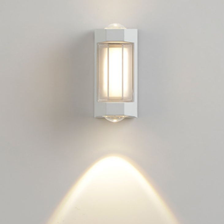 Modern Simplicity Rectangle Round Diamond PC Aluminum LED Wall Sconce Lamp For Garden