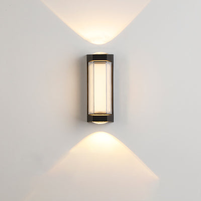 Modern Simplicity Rectangle Round Diamond PC Aluminum LED Wall Sconce Lamp For Garden