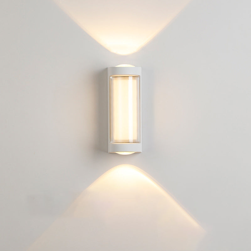 Modern Simplicity Rectangle Round Diamond PC Aluminum LED Wall Sconce Lamp For Garden