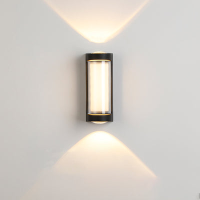 Modern Simplicity Rectangle Round Diamond PC Aluminum LED Wall Sconce Lamp For Garden