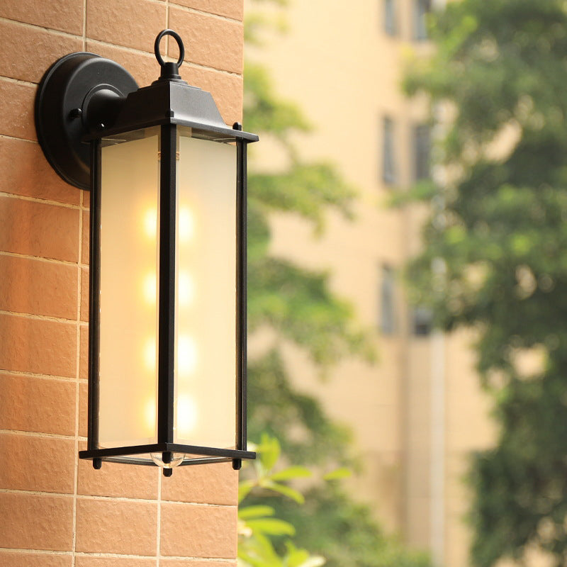 Modern Minimalist Square Rectangle Round Glass Aluminum 1-Light Wall Sconce Lamp For Garden