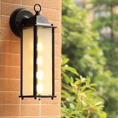 Modern Minimalist Square Rectangle Round Glass Aluminum 1-Light Wall Sconce Lamp For Garden