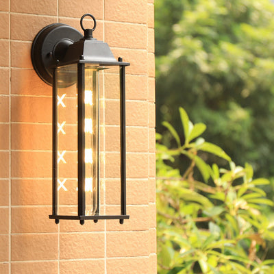 Modern Minimalist Square Rectangle Round Glass Aluminum 1-Light Wall Sconce Lamp For Garden