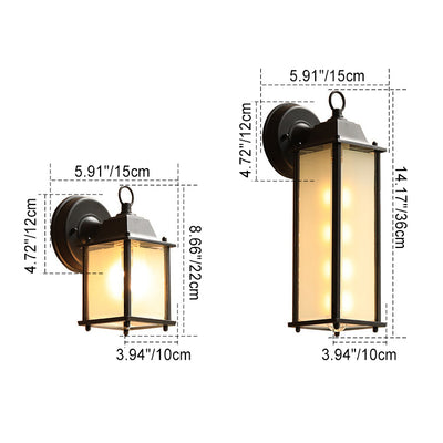 Modern Minimalist Square Rectangle Round Glass Aluminum 1-Light Wall Sconce Lamp For Garden