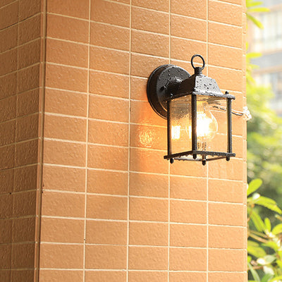 Modern Minimalist Square Rectangle Round Glass Aluminum 1-Light Wall Sconce Lamp For Garden