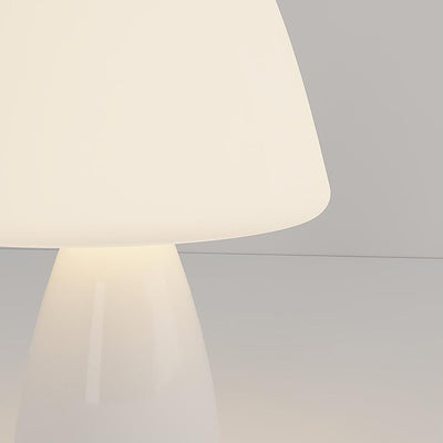 Modern Minimalist Round Cylinder Mushroom Round Ball PE Ceramic LED Table Lamp For Bedroom