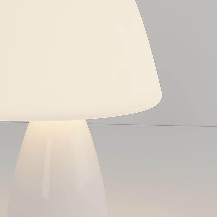 Modern Minimalist Round Cylinder Mushroom Round Ball PE Ceramic LED Table Lamp For Bedroom