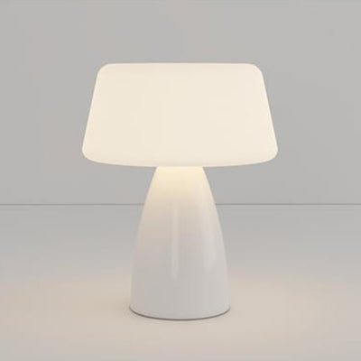 Modern Minimalist Round Cylinder Mushroom Round Ball PE Ceramic LED Table Lamp For Bedroom