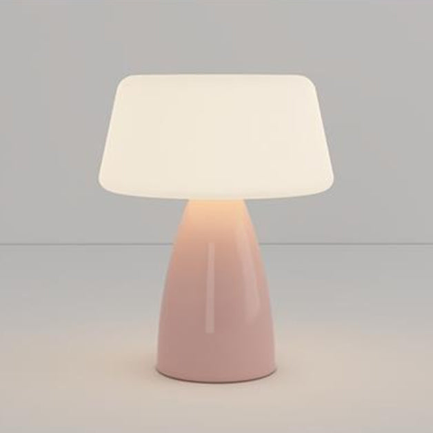 Modern Minimalist Round Cylinder Mushroom Round Ball PE Ceramic LED Table Lamp For Bedroom