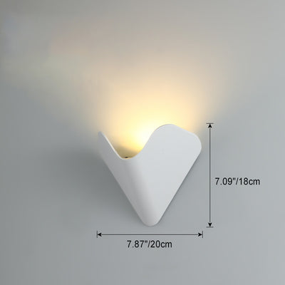 Modern Minimalist Triangle Bird's Nest Half Circle Waterproof Aluminum LED Wall Sconce Lamp For Outdoor Patio