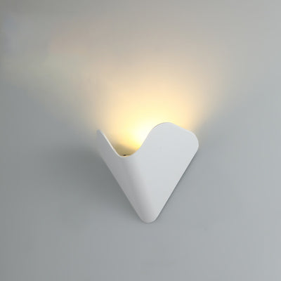 Modern Minimalist Triangle Bird's Nest Half Circle Waterproof Aluminum LED Wall Sconce Lamp For Outdoor Patio