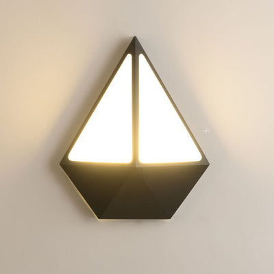 Modern Minimalist Triangle Semicircle Round Acrylic Aluminum LED Wall Sconce Lamp For Outdoor Patio