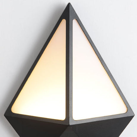 Modern Minimalist Triangle Semicircle Round Acrylic Aluminum LED Wall Sconce Lamp For Outdoor Patio