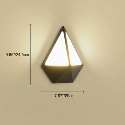 Modern Minimalist Triangle Semicircle Round Acrylic Aluminum LED Wall Sconce Lamp For Outdoor Patio