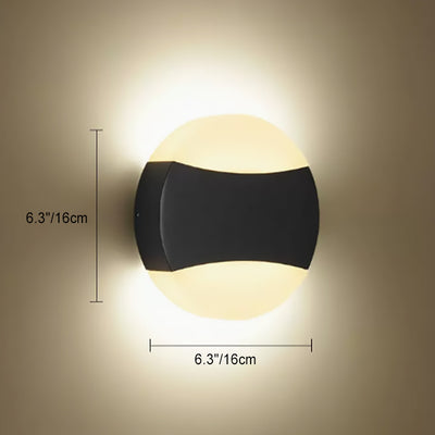 Modern Minimalist Triangle Semicircle Round Acrylic Aluminum LED Wall Sconce Lamp For Outdoor Patio