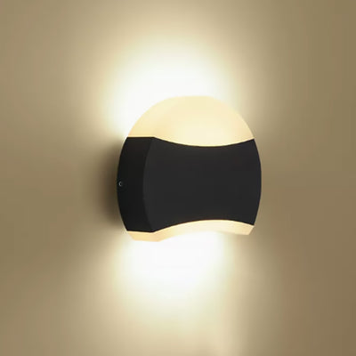 Modern Minimalist Triangle Semicircle Round Acrylic Aluminum LED Wall Sconce Lamp For Outdoor Patio